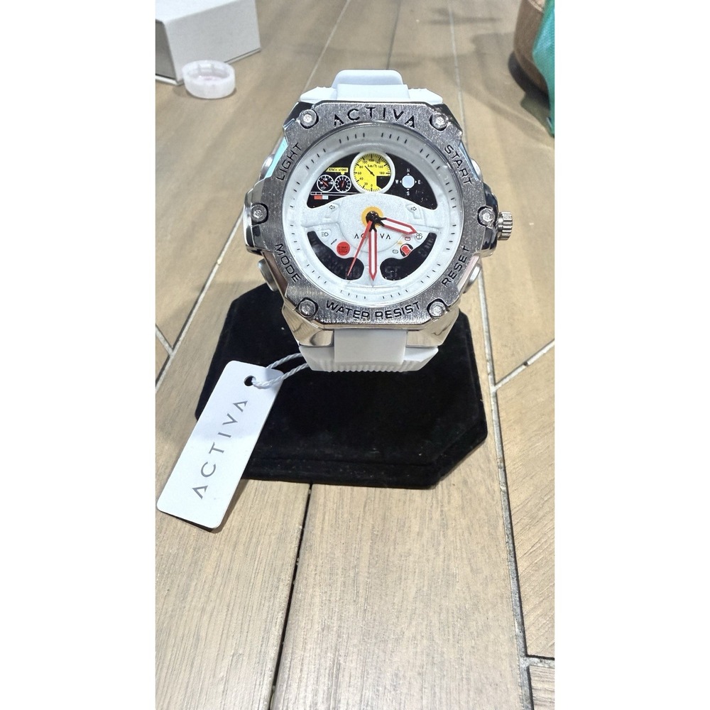 Activa X Invicta ACW8092-004 Men's 55mm Digital White Sport Watch NIB